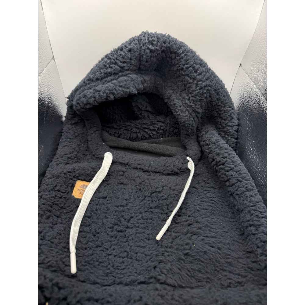 Turtle Fur Black Sherpa Fleece Overhood Neck Warmer Balaclava Hood One Size